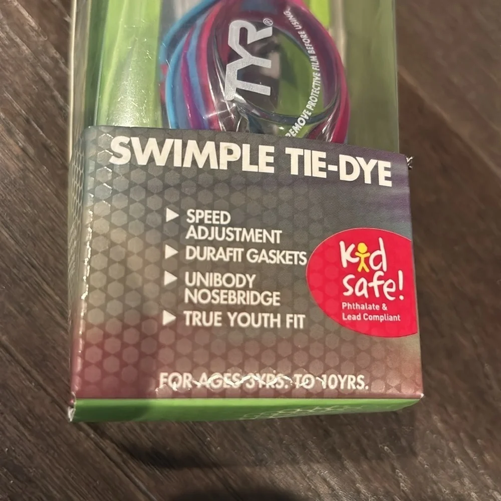 TYR Swim Goggle Swimple Tie-Dye,UVA/UVB protection,anti fog,easy adjustment